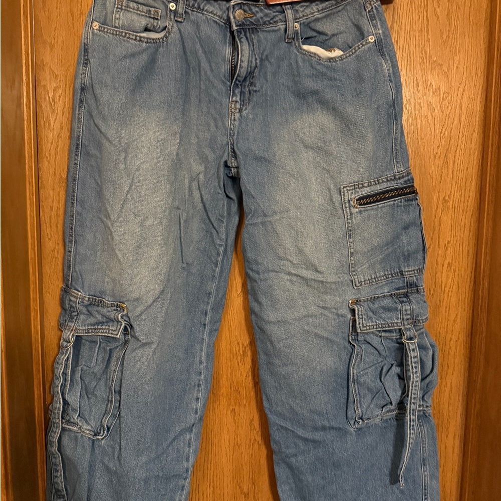 Wild Fable Womensy Light Blue Cargo Jeans